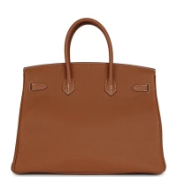 Hermes Birkin 35 Gold Togo Palladium Hardware