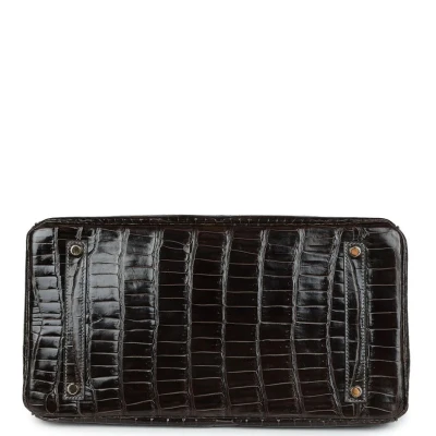 Hermes Birkin 35 Graphite Shiny Porosus Crocodile Gold Hardware Hermes Birkin 35 Graphite Shiny Porosus Crocodile Gold Hardware