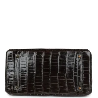 Hermes Birkin 35 Graphite Shiny Porosus Crocodile Gold Hardware Hermes Birkin 35 Graphite Shiny Porosus Crocodile Gold Hardware