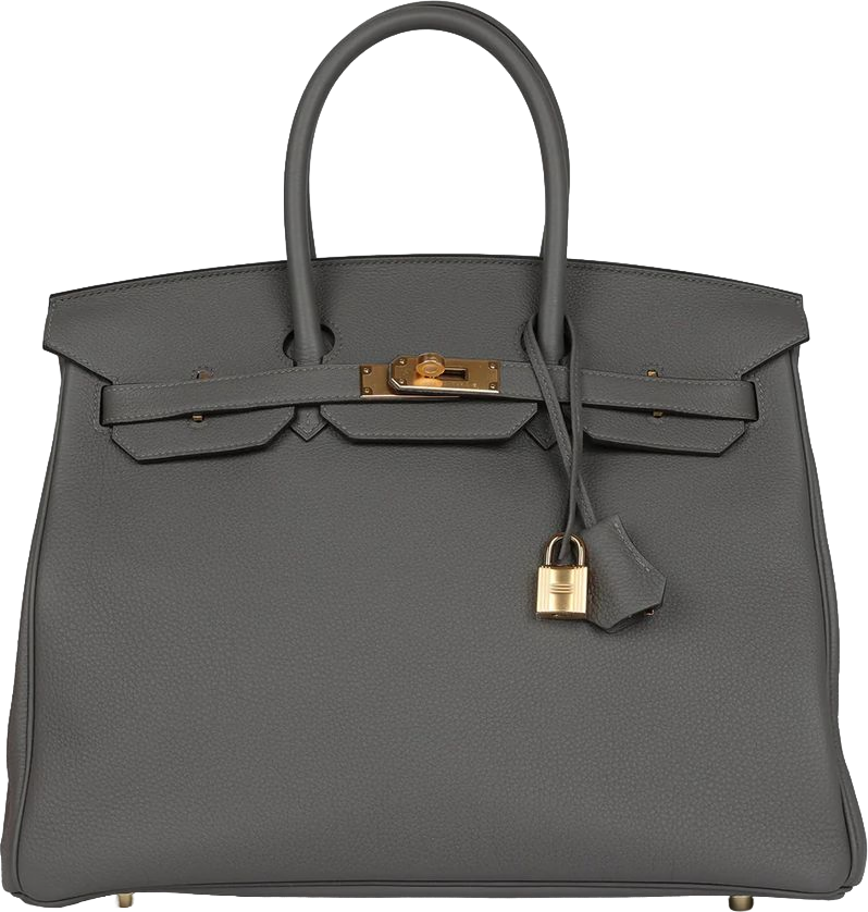 Hermes Birkin 35 Gris Meyer Togo Gold Hardware