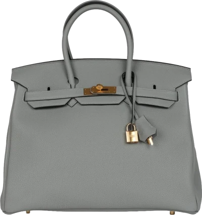 Hermes Birkin 35 Gris Mouette Togo Gold Hardware Hermes Birkin 35 Gris Mouette Togo Gold Hardware