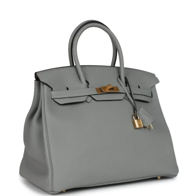 Hermes Birkin 35 Gris Mouette Togo Gold Hardware Hermes Birkin 35 Gris Mouette Togo Gold Hardware