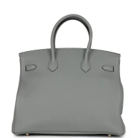 Hermes Birkin 35 Gris Mouette Togo Gold Hardware Hermes Birkin 35 Gris Mouette Togo Gold Hardware