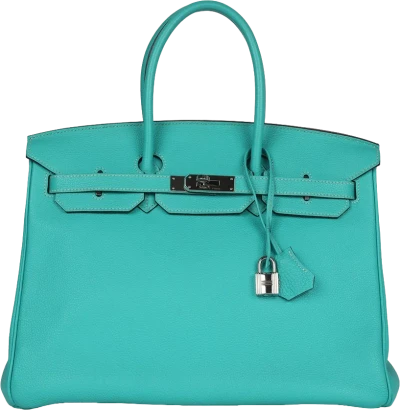 Hermes Birkin 35 Lagoon Togo Palladium Hardware Hermes Birkin 35 Lagoon Togo Palladium Hardware