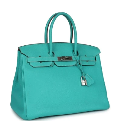 Hermes Birkin 35 Lagoon Togo Palladium Hardware Hermes Birkin 35 Lagoon Togo Palladium Hardware