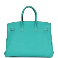 Hermes Birkin 35 Lagoon Togo Palladium Hardware Hermes Birkin 35 Lagoon Togo Palladium Hardware