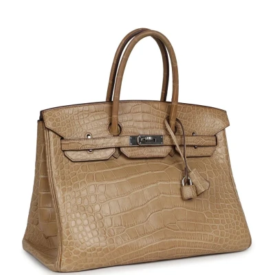 Hermes Birkin 35 Poussiere Matte Alligator Palladium Hardware Hermes Birkin 35 Poussiere Matte Alligator Palladium Hardware