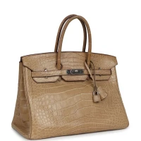 Hermes Birkin 35 Poussiere Matte Alligator Palladium Hardware Hermes Birkin 35 Poussiere Matte Alligator Palladium Hardware
