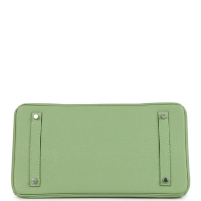 Hermes Birkin 35 Vert Criquet Epsom Palladium Hardware