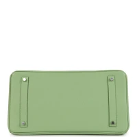 Hermes Birkin 35 Vert Criquet Epsom Palladium Hardware