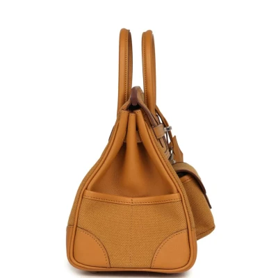 Hermes Birkin Cargo 25 Sesame Swift and Desert Toile Canvas Palladium Hardware Hermes Birkin Cargo 25 Sesame Swift and Desert Toile Canvas Palladium Hardware
