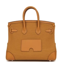 Hermes Birkin Cargo 25 Sesame Swift and Desert Toile Canvas Palladium Hardware Hermes Birkin Cargo 25 Sesame Swift and Desert Toile Canvas Palladium Hardware