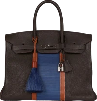 Hermes Birkin Club 35 Vert Bronze, Blue Thalassa, Fauve Barenia Fjord & Ottomane Palladium Hardware Hermes Birkin Club 35 Vert Bronze, Blue Thalassa, Fauve Barenia Fjord & Ottomane Palladium Hardware