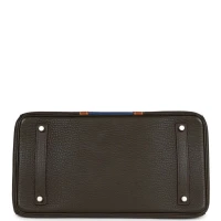 Hermes Birkin Club 35 Vert Bronze, Blue Thalassa, Fauve Barenia Fjord & Ottomane Palladium Hardware Hermes Birkin Club 35 Vert Bronze, Blue Thalassa, Fauve Barenia Fjord & Ottomane Palladium Hardware