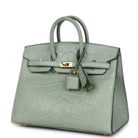 Hermes Birkin Sellier 20 Vert D'eau Matte Alligator Gold Hardware Hermes Birkin Sellier 20 Vert D'eau Matte Alligator Gold Hardware