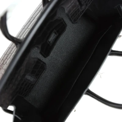 Hermes Birkin Sellier 25 Black Matte Alligator Palladium Hardware Hermes Birkin Sellier 25 Black Matte Alligator Palladium Hardware