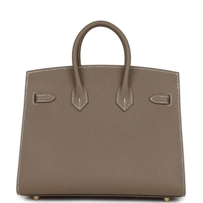 Hermes Birkin Sellier 25 Etoupe Epsom Gold Hardware