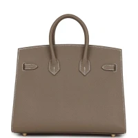 Hermes Birkin Sellier 25 Etoupe Epsom Gold Hardware
