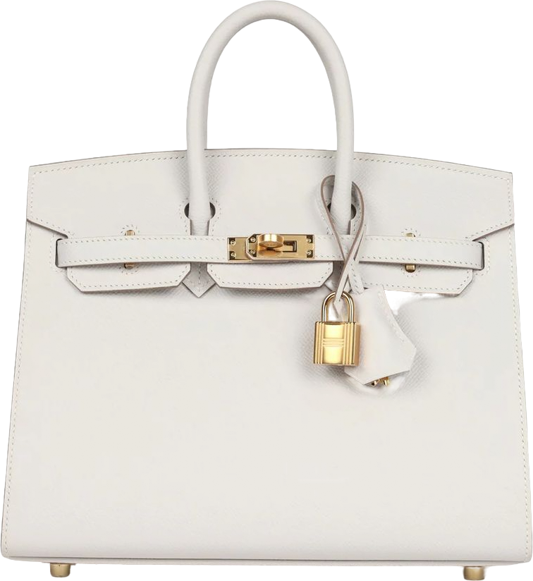 Hermes Birkin Sellier 25 Gris Pale Epsom Gold Hardware
