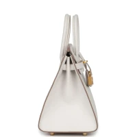 Hermes Birkin Sellier 25 Gris Pale Epsom Gold Hardware