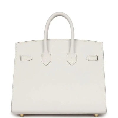 Hermes Birkin Sellier 25 Gris Pale Epsom Gold Hardware