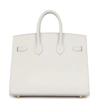 Hermes Birkin Sellier 25 Gris Pale Epsom Gold Hardware
