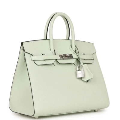 Hermes Birkin Sellier 25 Vert Fizz Epsom Palladium Hardware Hermes Birkin Sellier 25 Vert Fizz Epsom Palladium Hardware