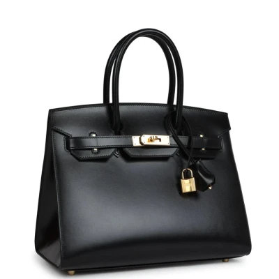 Hermes Birkin Sellier 30 Black Box Gold Hardware Hermes Birkin Sellier 30 Black Box Gold Hardware