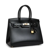 Hermes Birkin Sellier 30 Black Box Gold Hardware Hermes Birkin Sellier 30 Black Box Gold Hardware
