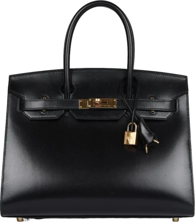 Hermes Birkin Sellier 30 Black Box Gold Hardware Hermes Birkin Sellier 30 Black Box Gold Hardware