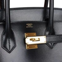 Hermes Birkin Sellier 30 Black Box Gold Hardware Hermes Birkin Sellier 30 Black Box Gold Hardware