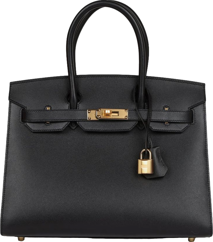 Hermes Birkin Sellier 30 Black Veau Madame Gold Hardware