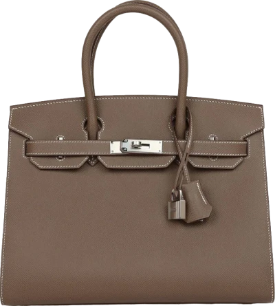 Hermes Birkin Sellier 30 Etoupe Epsom Palladium Hardware Hermes Birkin Sellier 30 Etoupe Epsom Palladium Hardware