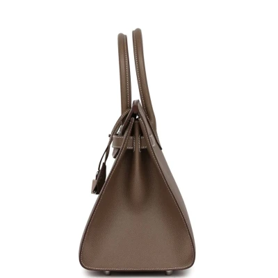 Hermes Birkin Sellier 30 Etoupe Epsom Palladium Hardware Hermes Birkin Sellier 30 Etoupe Epsom Palladium Hardware