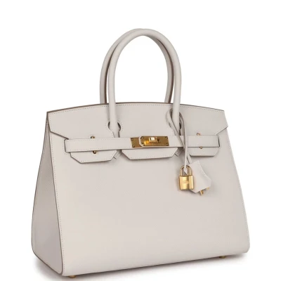 Hermes Birkin Sellier 30 Gris Pale Epsom Gold Hardware Hermes Birkin Sellier 30 Gris Pale Epsom Gold Hardware