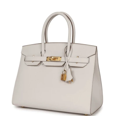 Hermes Birkin Sellier 30 Gris Pale Epsom Gold Hardware Hermes Birkin Sellier 30 Gris Pale Epsom Gold Hardware