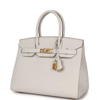 Hermes Birkin Sellier 30 Gris Pale Epsom Gold Hardware Hermes Birkin Sellier 30 Gris Pale Epsom Gold Hardware