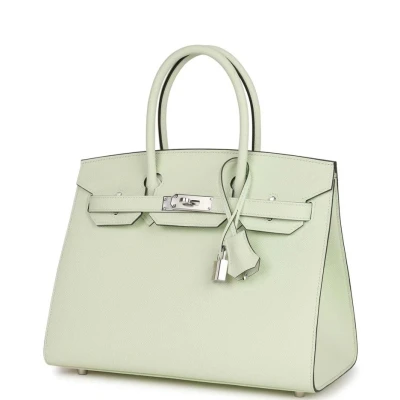 Hermes Birkin Sellier 30 Vert Fizz Epsom Palladium Hardware