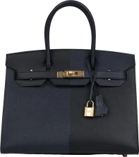 Hermes Casaque Birkin Sellier 30 Black, Bleu Indigo and Bleu Zanzibar Epsom Gold Hardware Hermes Casaque Birkin Sellier 30 Black, Bleu Indigo and Bleu Zanzibar Epsom Gold Hardware