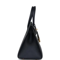 Hermes Casaque Birkin Sellier 30 Black, Bleu Indigo and Bleu Zanzibar Epsom Gold Hardware Hermes Casaque Birkin Sellier 30 Black, Bleu Indigo and Bleu Zanzibar Epsom Gold Hardware