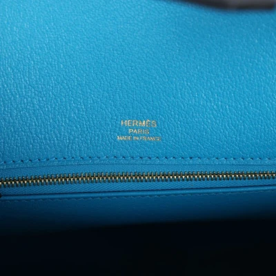 Hermes Casaque Birkin Sellier 30 Black, Bleu Indigo and Bleu Zanzibar Epsom Gold Hardware Hermes Casaque Birkin Sellier 30 Black, Bleu Indigo and Bleu Zanzibar Epsom Gold Hardware