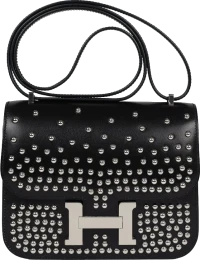 Hermes Constance 1-18 Clouté Black Box Calf Palladium Hardware Hermes Constance 1-18 Clouté Black Box Calf Palladium Hardware