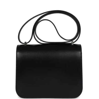 Hermes Constance 1-18 Clouté Black Box Calf Palladium Hardware Hermes Constance 1-18 Clouté Black Box Calf Palladium Hardware