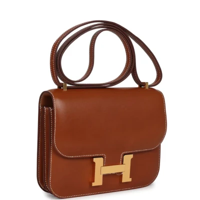 Hermes Constance 1-18 Fauve Barenia Gold Hardware