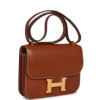 Hermes Constance 1-18 Fauve Barenia Gold Hardware