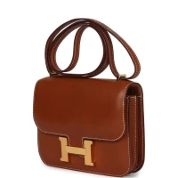 Hermes Constance 1-18 Fauve Barenia Gold Hardware