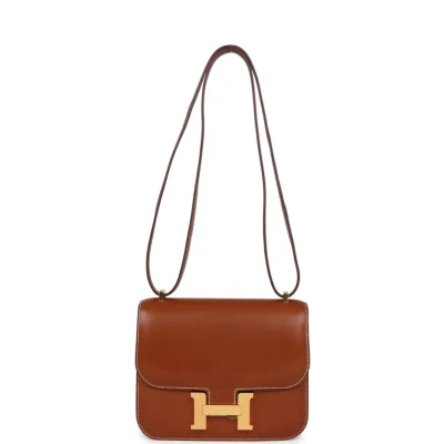 Hermes Constance 1-18 Fauve Barenia Gold Hardware