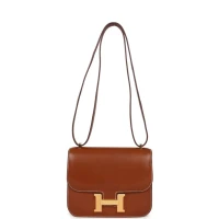 Hermes Constance 1-18 Fauve Barenia Gold Hardware
