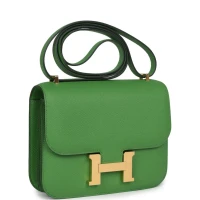 Hermes Constance 1-18 Vert Yucca Epsom Gold Hardware