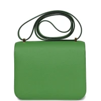 Hermes Constance 1-18 Vert Yucca Epsom Gold Hardware